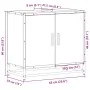 Mueble lavabo baño madera contrachapada sonoma gris 65x33x60 cm von , Badezimmermöbel - Ref: Foro24-849267, Preis: 63,34 €, R...