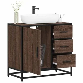 Mueble de lavabo madera de ingeniería roble marrón 65x33x60 cm von , Badezimmermöbel - Ref: Foro24-849278, Preis: 91,48 €, Ra...
