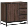 Mueble de lavabo madera de ingeniería roble marrón 65x33x60 cm de , Muebles de baño - Ref: Foro24-849278, Precio: 91,95 €, De...