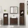 Mueble de lavabo madera de ingeniería roble marrón 65x33x60 cm de , Muebles de baño - Ref: Foro24-849278, Precio: 91,95 €, De...
