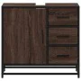 Mueble de lavabo madera de ingeniería roble marrón 65x33x60 cm de , Muebles de baño - Ref: Foro24-849278, Precio: 91,95 €, De...