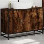 Armario lavabo baño madera ingeniería roble ahumado 90x33x60 cm by , Bathroom furniture - Ref: Foro24-849271, Price: 83,02 €,...
