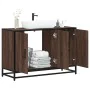 Armario lavabo baño madera ingeniería roble marrón 90x33x60 cm by , Bathroom furniture - Ref: Foro24-849273, Price: 85,31 €, ...