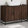 Armario lavabo baño madera ingeniería roble marrón 90x33x60 cm by , Bathroom furniture - Ref: Foro24-849273, Price: 85,31 €, ...