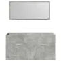 Armario de baño con espejo madera de ingeniería gris hormigón von , Badezimmermöbel - Ref: Foro24-856380, Preis: 78,89 €, Rab...