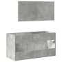 Armario de baño con espejo madera de ingeniería gris hormigón von , Badezimmermöbel - Ref: Foro24-856380, Preis: 78,89 €, Rab...