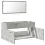 Armario de baño con espejo madera de ingeniería gris hormigón von , Badezimmermöbel - Ref: Foro24-856380, Preis: 78,89 €, Rab...