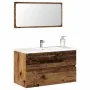 Mueble de baño con espejo de madera antigua madera ingeniería de , Muebles de baño - Ref: Foro24-856377, Precio: 87,19 €, Des...
