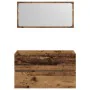 Mueble de baño con espejo de madera antigua madera ingeniería de , Muebles de baño - Ref: Foro24-856377, Precio: 87,19 €, Des...