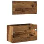 Mueble de baño con espejo de madera antigua madera ingeniería de , Muebles de baño - Ref: Foro24-856377, Precio: 87,19 €, Des...