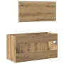 Mueble de baño con espejo de madera ingeniería roble artesanal by , Bathroom furniture - Ref: Foro24-856382, Price: 92,94 €, ...