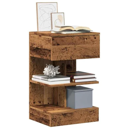Mesitas de noche 2 uds madera ingeniería envejecida 40x35x65 cm de , Mesitas de noche - Ref: Foro24-856749, Precio: 89,25 €, ...