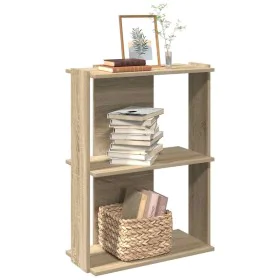 Librería 3 estantes madera ingeniería roble sonoma 60x30x80 cm by , Bookcases and shelves - Ref: Foro24-860258, Price: 42,30 ...