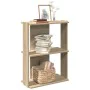 Librería 3 estantes madera ingeniería roble sonoma 60x30x80 cm de , Librerías y estanterías - Ref: Foro24-860258, Precio: 42,...