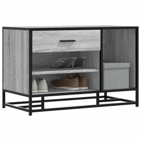 Banco zapatero madera de ingeniería gris sonoma 80x40x53,5 cm by , Benches for halls and storage - Ref: Foro24-849227, Price:...