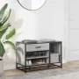 Banco zapatero madera de ingeniería gris sonoma 80x40x53,5 cm by , Benches for halls and storage - Ref: Foro24-849227, Price:...