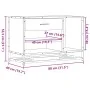 Banco zapatero madera de ingeniería gris sonoma 80x40x53,5 cm by , Benches for halls and storage - Ref: Foro24-849227, Price:...