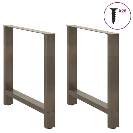 Patas para mesa de centro de acero natural 2 uds 70x(72-73) cm von , Tischbeine - Ref: Foro24-4013311, Preis: 91,00 €, Rabatt: %