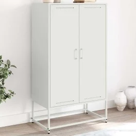 Aparador de acero blanco 68,5x38,5x123,5 cm de , Aparadores - Ref: Foro24-846499, Precio: 106,36 €, Descuento: %