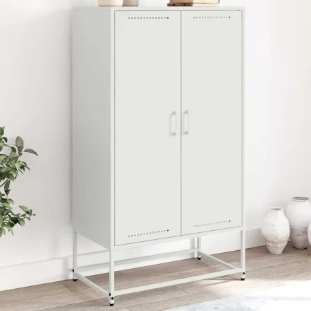 Aparador de acero blanco 68,5x38,5x123,5 cm by , Sideboards - Ref: Foro24-846499, Price: 108,42 €, Discount: %