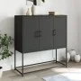 Aparador de acero negro 100,5x39x107 cm by , Sideboards - Ref: Foro24-846536, Price: 102,92 €, Discount: %