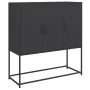 Aparador de acero negro 100,5x39x107 cm by , Sideboards - Ref: Foro24-846536, Price: 102,92 €, Discount: %