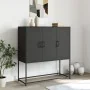 Aparador de acero negro 100,5x39x107 cm by , Sideboards - Ref: Foro24-846536, Price: 102,92 €, Discount: %