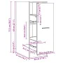 Armario botiquín madera ingeniería gris hormigón 30x41x77,5 cm von , Schließfächer und Lagerschränke - Ref: Foro24-855154, Pr...
