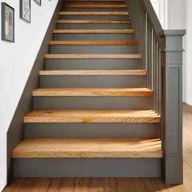 Peldaños de escalera 2 uds madera maciza roble marrón claro von , Treppenmatten - Ref: Foro24-3283793, Preis: 140,94 €, Rabat...