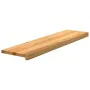 Peldaños de escalera 2 uds madera maciza roble marrón claro by , Stair mats - Ref: Foro24-3283793, Price: 140,94 €, Discount: %