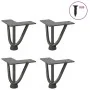Patas de mesa tipo horquilla 4 uds acero macizo antracita 10 cm by , Table legs - Ref: Foro24-4012430, Price: 28,79 €, Discou...