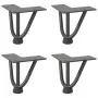 Patas de mesa tipo horquilla 4 uds acero macizo antracita 10 cm by , Table legs - Ref: Foro24-4012430, Price: 28,79 €, Discou...