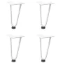Patas de mesa tipo horquilla 4 uds acero macizo blanco 20 cm by , Table legs - Ref: Foro24-4012413, Price: 31,74 €, Discount: %