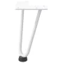 Patas de mesa tipo horquilla 4 uds acero macizo blanco 20 cm by , Table legs - Ref: Foro24-4012413, Price: 31,74 €, Discount: %