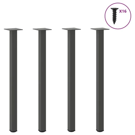 Patas para mesa de centro 4 uds acero antracita 72-74 cm by , Table legs - Ref: Foro24-4012458, Price: 61,33 €, Discount: %