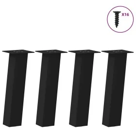 Patas para mesa de centro 4 uds acero negro 42 cm by , Table legs - Ref: Foro24-4012500, Price: 68,06 €, Discount: %