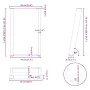 Patas para mesa comedor forma U 2uds acero negro 60x(72-73) cm de , Patas para mesas - Ref: Foro24-4012788, Precio: 78,49 €, ...