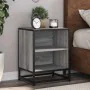 Mesita noche madera de ingeniería gris sonoma 40x31x50 cm metal von , Nachttische - Ref: Foro24-848705, Preis: 36,70 €, Rabat...