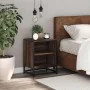 Mesita de noche madera ingeniería roble marrón 40x31x50cm metal by , Nightstands - Ref: Foro24-848707, Price: 36,71 €, Discou...