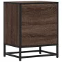 Mesita de noche madera ingeniería roble marrón 40x31x50cm metal by , Nightstands - Ref: Foro24-848707, Price: 36,71 €, Discou...