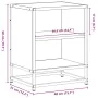 Mesita de noche madera ingeniería roble marrón 40x31x50cm metal by , Nightstands - Ref: Foro24-848707, Price: 36,71 €, Discou...