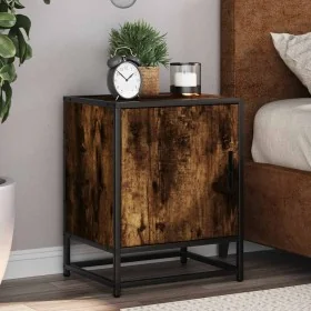 Mesita noche madera ingeniería roble ahumado 40x31x50cm metal von , Nachttische - Ref: Foro24-848713, Preis: 36,46 €, Rabatt: %