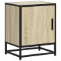 Mesita de noche madera ingeniería roble sonoma 40x31x50cm metal de , Mesitas de noche - Ref: Foro24-848711, Precio: 36,46 €, ...