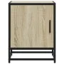 Mesita de noche madera ingeniería roble sonoma 40x31x50cm metal de , Mesitas de noche - Ref: Foro24-848711, Precio: 36,46 €, ...