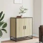 Aparador madera ingeniería y metal roble Sonoma 68x35x76 cm by , Sideboards - Ref: Foro24-848965, Price: 76,04 €, Discount: %