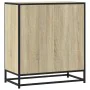 Aparador madera ingeniería y metal roble Sonoma 68x35x76 cm by , Sideboards - Ref: Foro24-848965, Price: 76,04 €, Discount: %