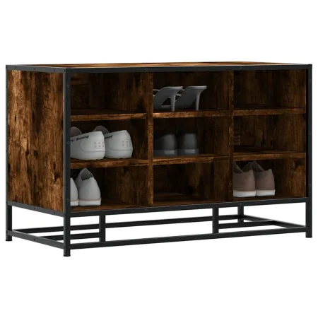 Banco zapatero madera de ingeniería roble ahumado 84x40x53,5 cm von , Bänke für Hallen und Lager - Ref: Foro24-849231, Preis:...