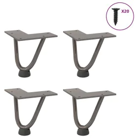 Patas mesa tipo horquilla 4uds acero macizo acero natural 10cm von , Tischbeine - Ref: Foro24-4012411, Preis: 26,52 €, Rabatt: %