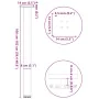 Patas para mesa de centro 4 uds acero acero natural 100-102 cm de , Patas para mesas - Ref: Foro24-4012479, Precio: 104,36 €,...