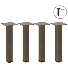 Patas para mesa de centro 4 uds acero acero natural 30-32 cm by , Table legs - Ref: Foro24-4012451, Price: 36,81 €, Discount: %